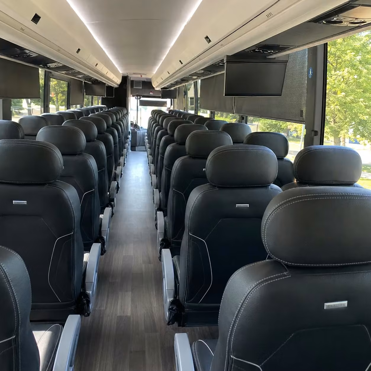 renton charter bus interior